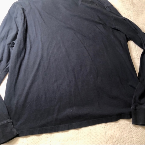 Graphic Tee Art Collage Scenic Nature Navy Longsleeve Handmade Unisex Large - Picture 10 of 10